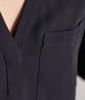 Picture of WITNEY TWO-FABRIC NAVY BLUE TOP